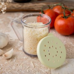 4260S04 SAN Shaker/Dredge With Cheese Lid 1 cup / 8 oz / Hole Dia 0.180 - Yellow