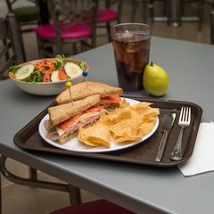 CT101469 Cafe® Fast Food Cafeteria Tray 10" x 14" - Chocolate
