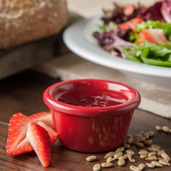 S85258 Melamine Smooth Ramekin 2 oz - Roma Red