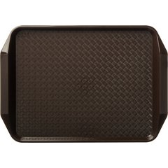 CT121769 Cafe® Fast Food Cafeteria Tray with Handles 12" x 17" - Chocolate