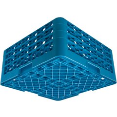 RG9-314 OptiClean™ 9-Compartment Divided Glass Rack with 3 Extenders 8.72" - Carlisle Blue