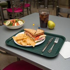 CT121608 Cafe® Fast Food Cafeteria Tray 12" x 16" - Forest Green