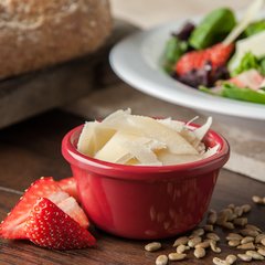 S28058 Melamine Smooth Ramekin 3 oz - Roma Red