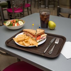 CT121669 Cafe® Fast Food Cafeteria Tray 12" x 16" - Chocolate