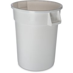 34103202 Bronco™ Round Waste Bin Trash Container 32 Gallon - White