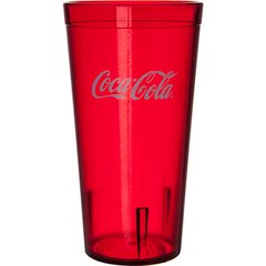 52203550 Coca-Cola® Stackable™ SAN Plastic Tumbler 20 oz - Coke - Ruby