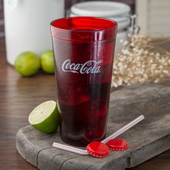 52203550 Coca-Cola® Stackable™ SAN Plastic Tumbler 20 oz - Coke - Ruby