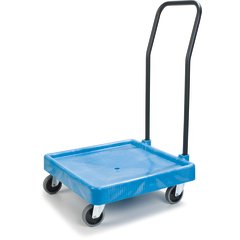 C2236H14 E-Z Glide™ Warewashing Rack Dolly with Handle 22.5" x 22.5" x 39.5" - Blue