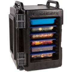 IT40003 Cateraide™ IT End Loading Insulated Food Pan Carrier 6 Full Size 2.5" Pans - Onyx