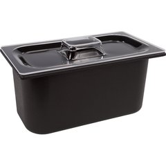 CM110303 Coldmaster® Food Pan with Divider 1/3 Size - Black