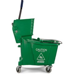 3690409 Commercial Mop Bucket with Side-Press Wringer 35 Quart - Green