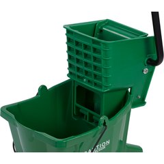 3690409 Commercial Mop Bucket with Side-Press Wringer 35 Quart - Green