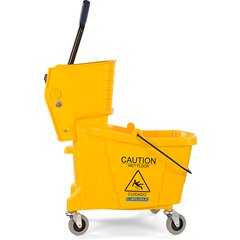 3690404 Commercial Mop Bucket with Side-Press Wringer 35 Quart - Yellow