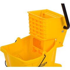 3690804 Commercial Mop Bucket with Side-Press Wringer 26 Quart - Yellow