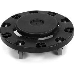 3691003 Bronco™ Round Waste Container Trash Can Dolly with Replaceable Casters 20, 32, 44 and 55 Gallon - Black