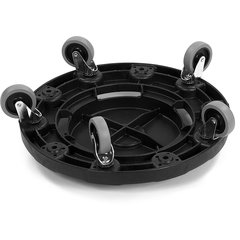 3691003 Bronco™ Round Waste Container Trash Can Dolly with Replaceable Casters 20, 32, 44 and 55 Gallon - Black