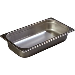 607132 DuraPan™ Light Gauge Stainless Steel Steam Table Hotel Pan 1/3 Size, 2.5" Deep