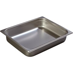 607122 DuraPan™ Light Gauge Stainless Steel Steam Table Hotel Pan 1/2 Size, 2.5" Deep
