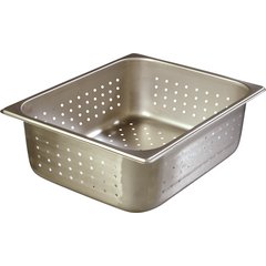 607124P DuraPan™ Light Gauge Stainless Steel Perforated Steam Table Hotel Pan 1/2 Size, 4" Deep