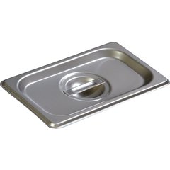 607190C DuraPan™ Stainless Steel Steam Table Hotel Pan Handled Cover 1/9 Size