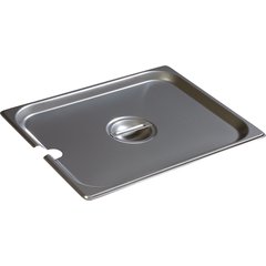 607120CS DuraPan™ Stainless Steel Hotel Pan Slotted Handled Cover 1/2 Size
