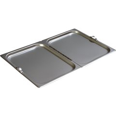 607000H DuraPan™ Stainless Steel Steam Table Hotel Pan Center Hinged Cover Full-Size