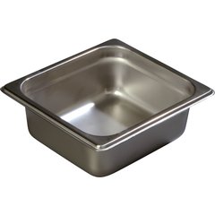 607162 DuraPan™ Light Gauge Stainless Steel Steam Table Hotel Pan 1/6 Size, 2.5" Deep