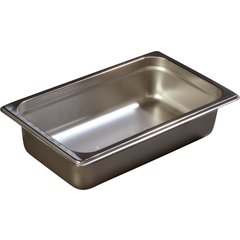 607142 DuraPan™ Light Gauge Stainless Steel Steam Table Hotel Pan 1/4 Size, 2.5" Deep