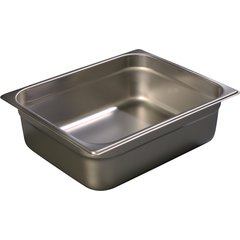 607124 DuraPan™ Light Gauge Stainless Steel Steam Table Hotel Pan 1/2 Size, 4" Deep
