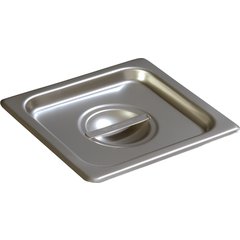 607160C DuraPan™ Stainless Steel Steam Table Hotel Pan Handled Cover 1/6 Size