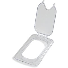 10339Z07 StorPlus™ EZ Access Hinged Notched Universal Food Pan Lid 1/9 Size - Clear