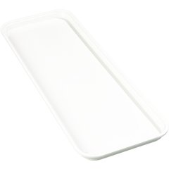 269FMT301 Fiberglass Market Tray 8 3/4" x 25 1/2" x 1 1/8" - Pearl White