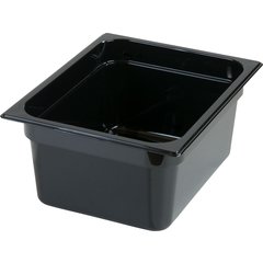 10222B03 StorPlus™ Polycarbonate Food Pan 1/2 Size, 6" Deep - Black