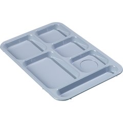 614R59 Right-Hand 6-Compartment ABS Tray 10" x 14" - Slate Blue