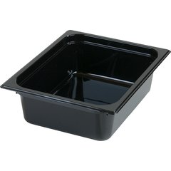 10221B03 StorPlus™ Polycarbonate Food Pan 1/2 Size, 4" Deep - Black