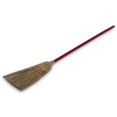 10 in. Corn Blend Upright Broom with 55 in. Wood Handle (12-Case)