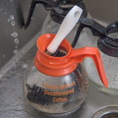 4015300 Sparta® Curved Coffee Maker Brush w/Soft Polyester Bristles 10" - Black