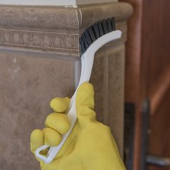 36535103 Flo-Pac® Grout Brush With Black Nylon Bristle 8" - White