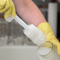 4046600 Sparta® Handle Pint Bottle Brush w/Polyester Bristles 12" - White