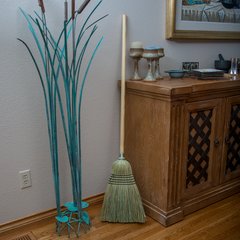 4135067 5-Stitch Warehouse/Janitor (#29) - Blended Corn Broom 56" - Natural