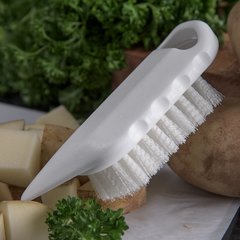4041202 Sparta® Potato Brush w/Medium Stiff Polyester Bristles 5-3/4" - White