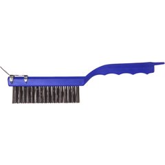 4067100 Sparta® Scratch Brush and Scraper with  Carbon Steel Bristles 11.38" - Blue