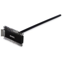 Carlisle 4002600 Sparta Broiler Master Grill Brush with 30 1/2 Wooden  Handle and Scraper