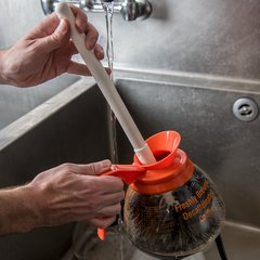 4002500 Sparta® Coffee Decanter Brush with Soft Polyester Bristles 16" - Black