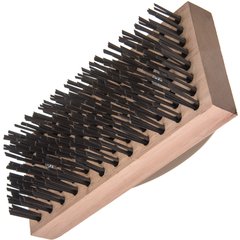 4067600 Brush w/Flat Steel Bristles 9-3/8" x 3-25/32" - Tan