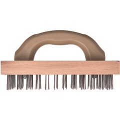 4067600 Brush w/Flat Steel Bristles 9-3/8" x 3-25/32" - Tan