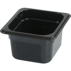 3068403 StorPlus™ Polycarbonate Food Pan 1/6 Size, 4" Deep - Black