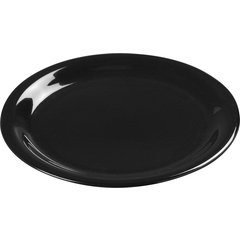 Carlisle 3300203 Sierrus Dinner Plate Narrow Rim 10.5" Black Case of 12 