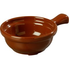 700628 Handled Soup Bowl 8 oz, 4-5/8" - Lennox Brown