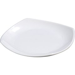4330602 Melamine Upturned Corner Medium Square Plate 9.5" - White